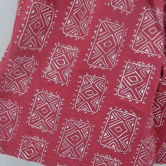 Cotton Connection Shorts Women's Medium Pull On Pink White Geo Print Vintage - Picture 5 of 6